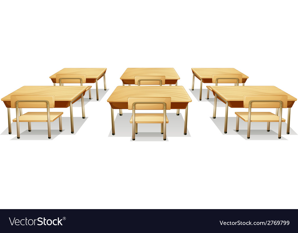 Tables And Chairs Royalty Free Vector Image Vectorstock Tables And Chairs Vector Image