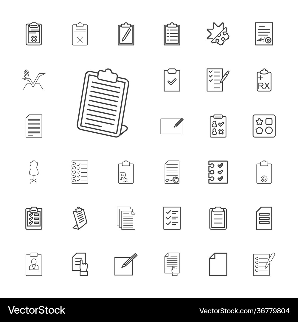 33 form icons Royalty Free Vector Image - VectorStock
