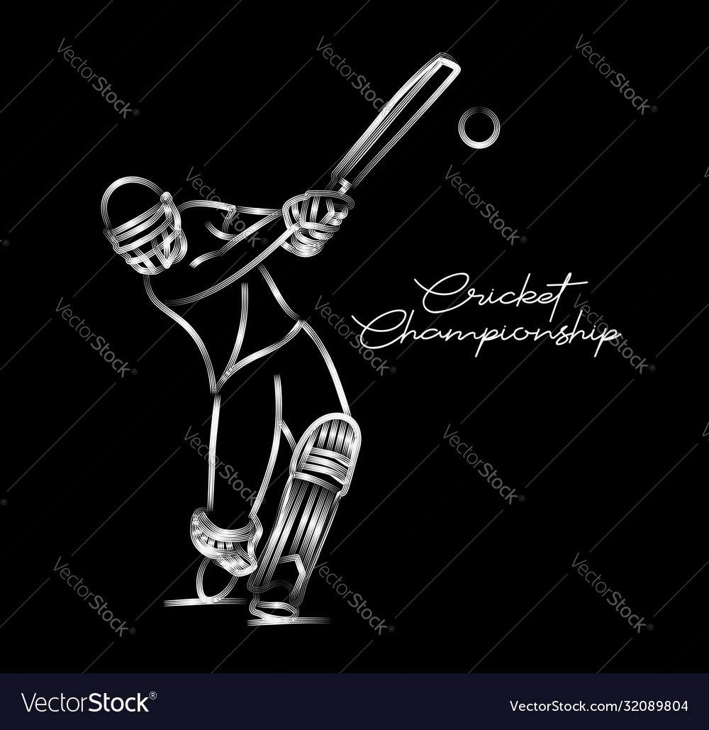 Abstract colorful pattern with batsman and bowler Vector Image Abstract colorful pattern with batsman and bowler