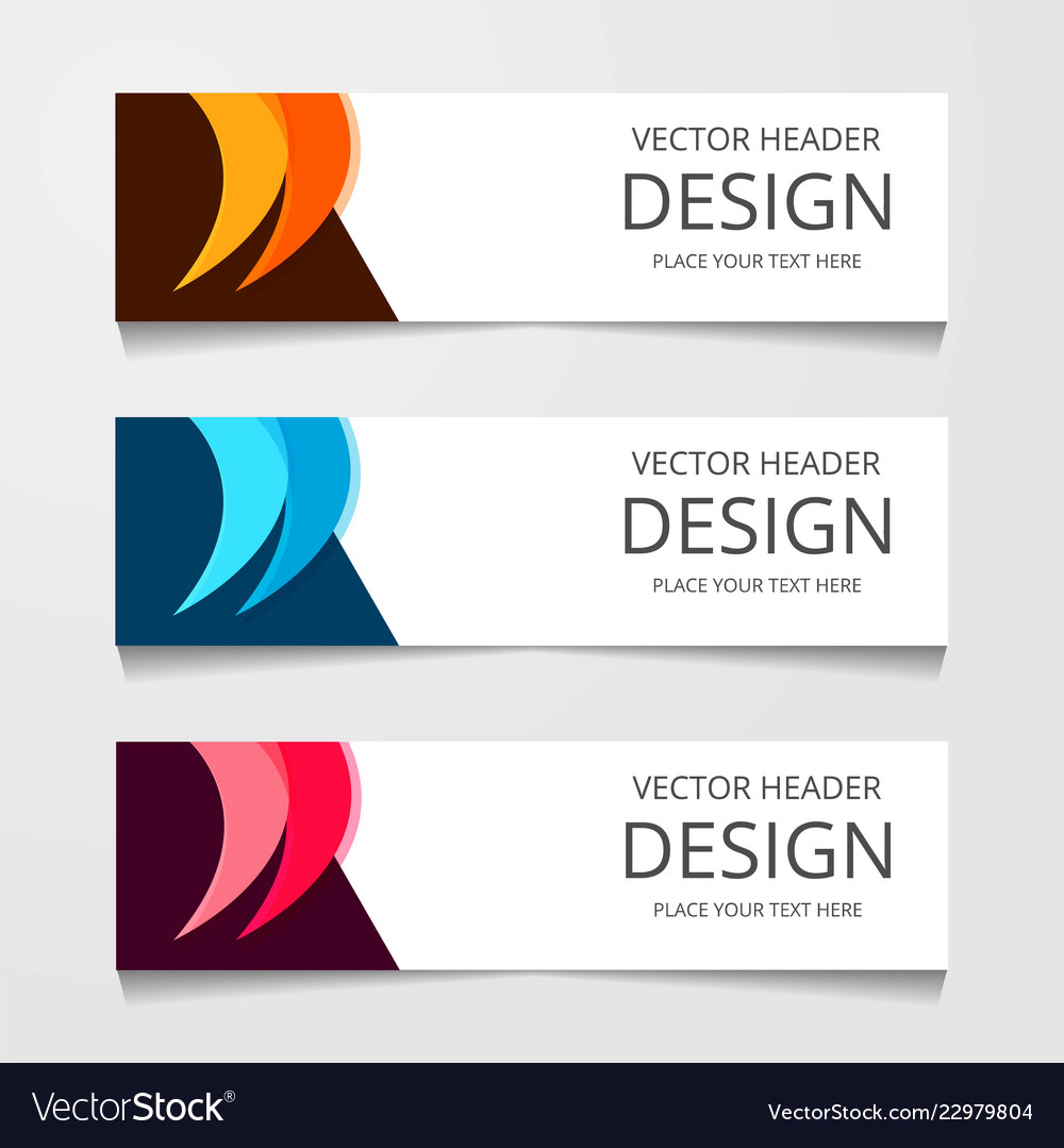 Abstract design banner web template with three