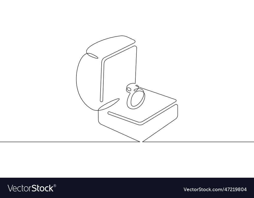 Box mit einem Verlobungsring Hochzeitsschmuck