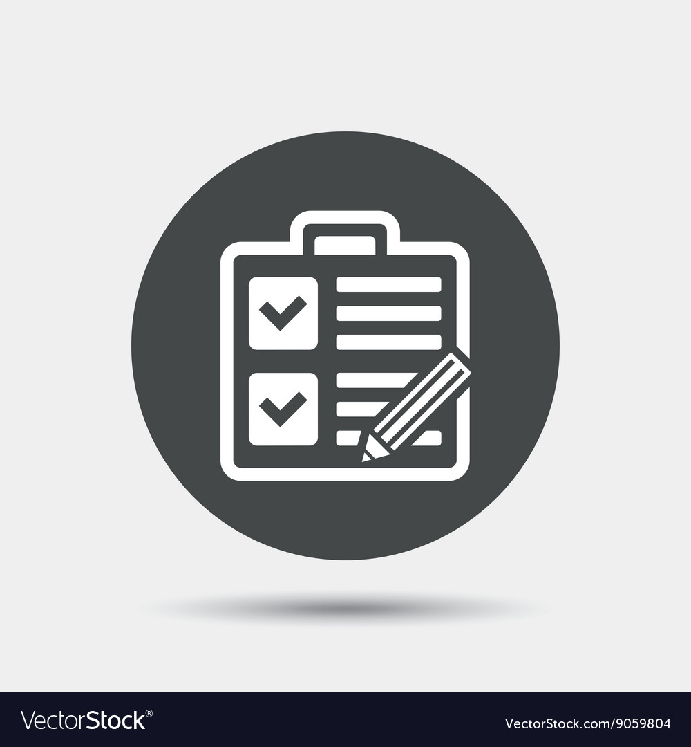 Checklist sign icon control list symbol