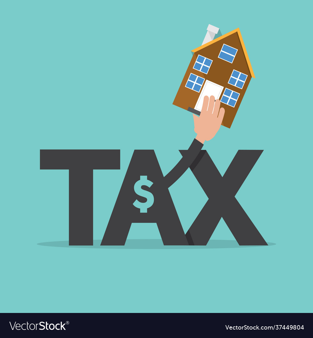 Concept paying home tax Royalty Free Vector Image