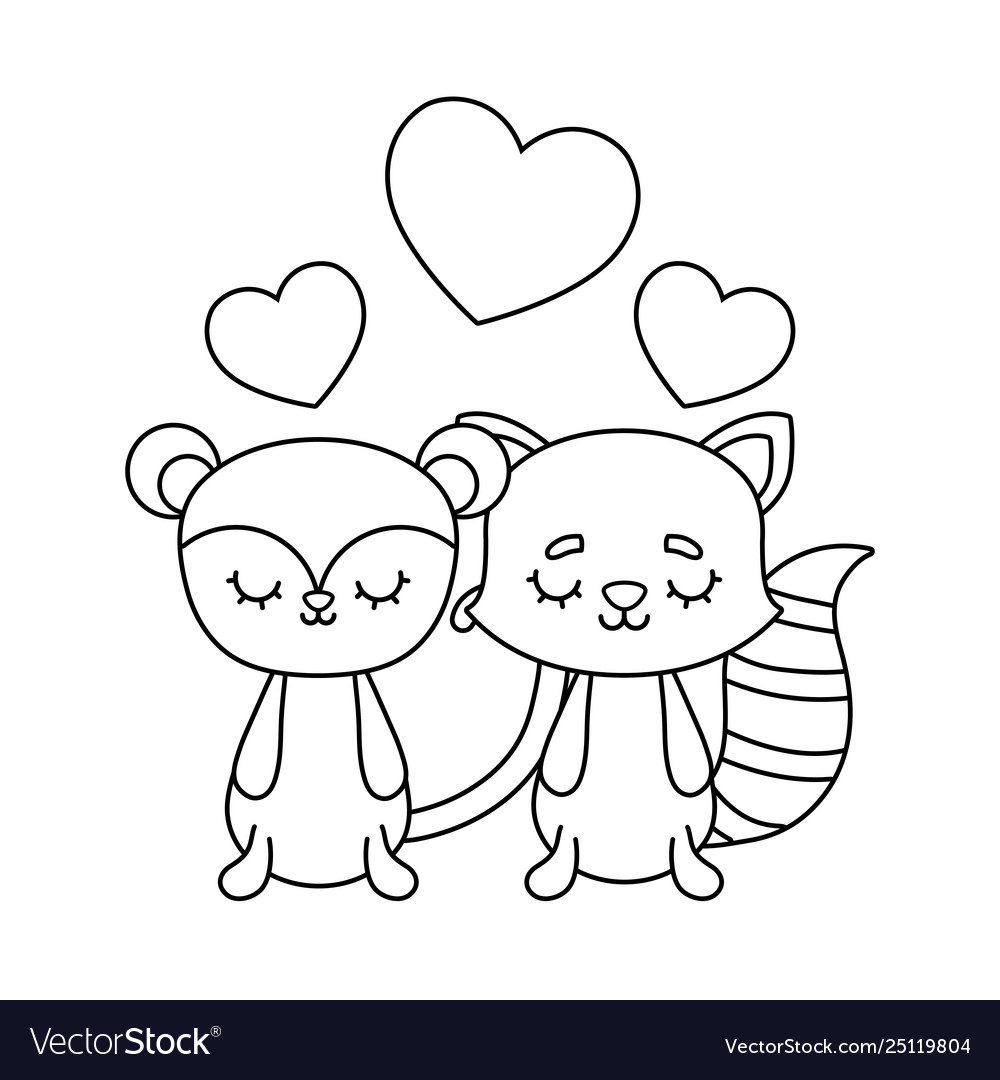 Cute Monkeys In Love Drawings