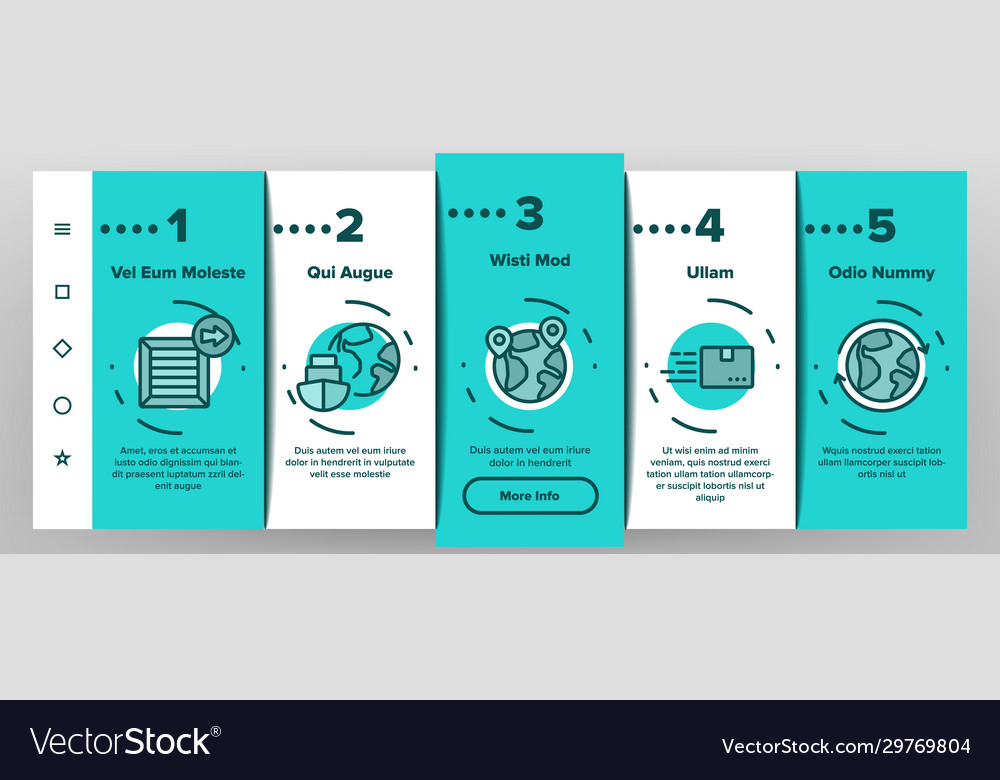 Export global logistic onboarding icons set