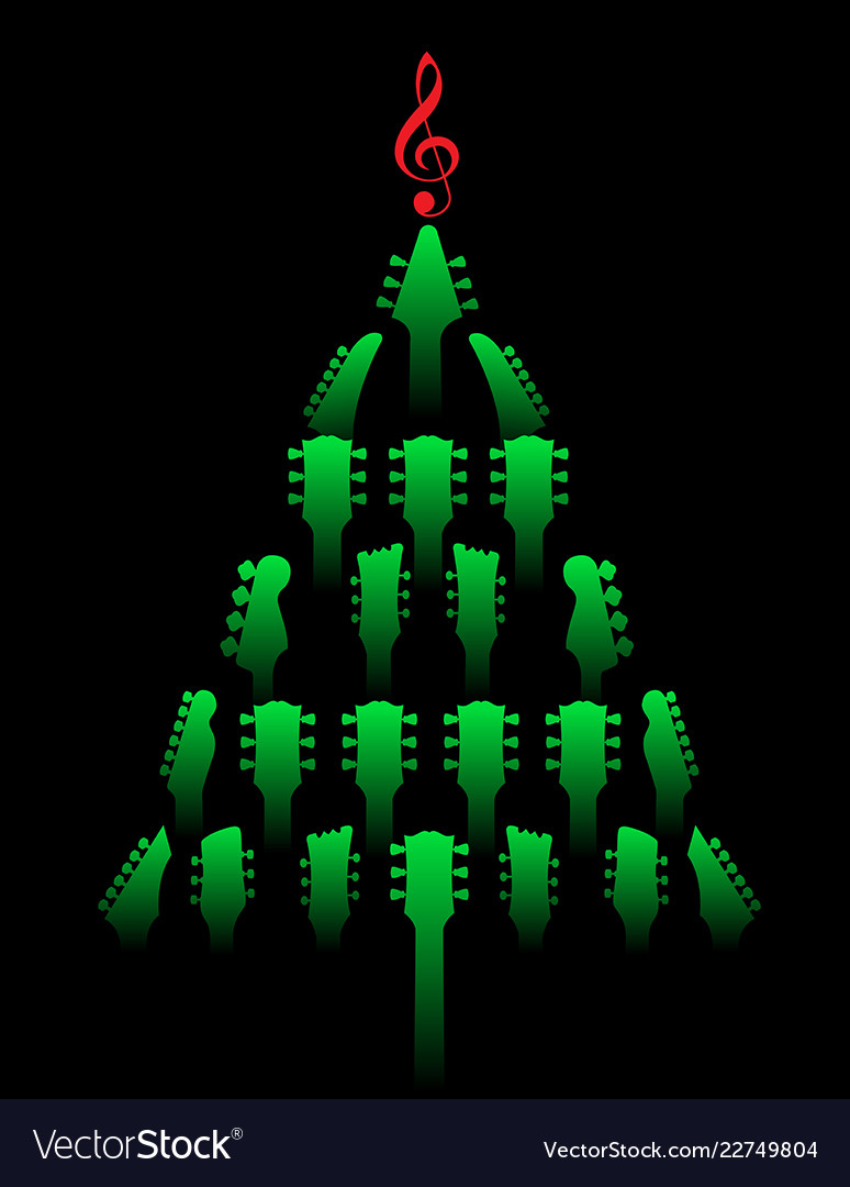 Guitar Headstock Weihnachtsbaum