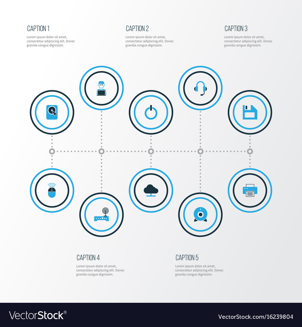 Hardware colorful icons set collection
