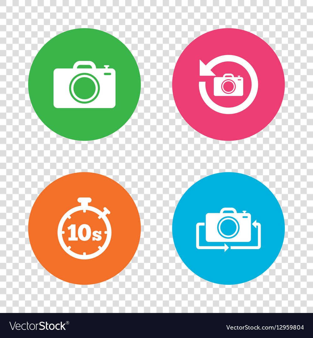 Photo camera icon flip turn or refresh signs