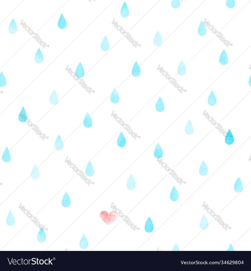 Raindrops seamless pattern