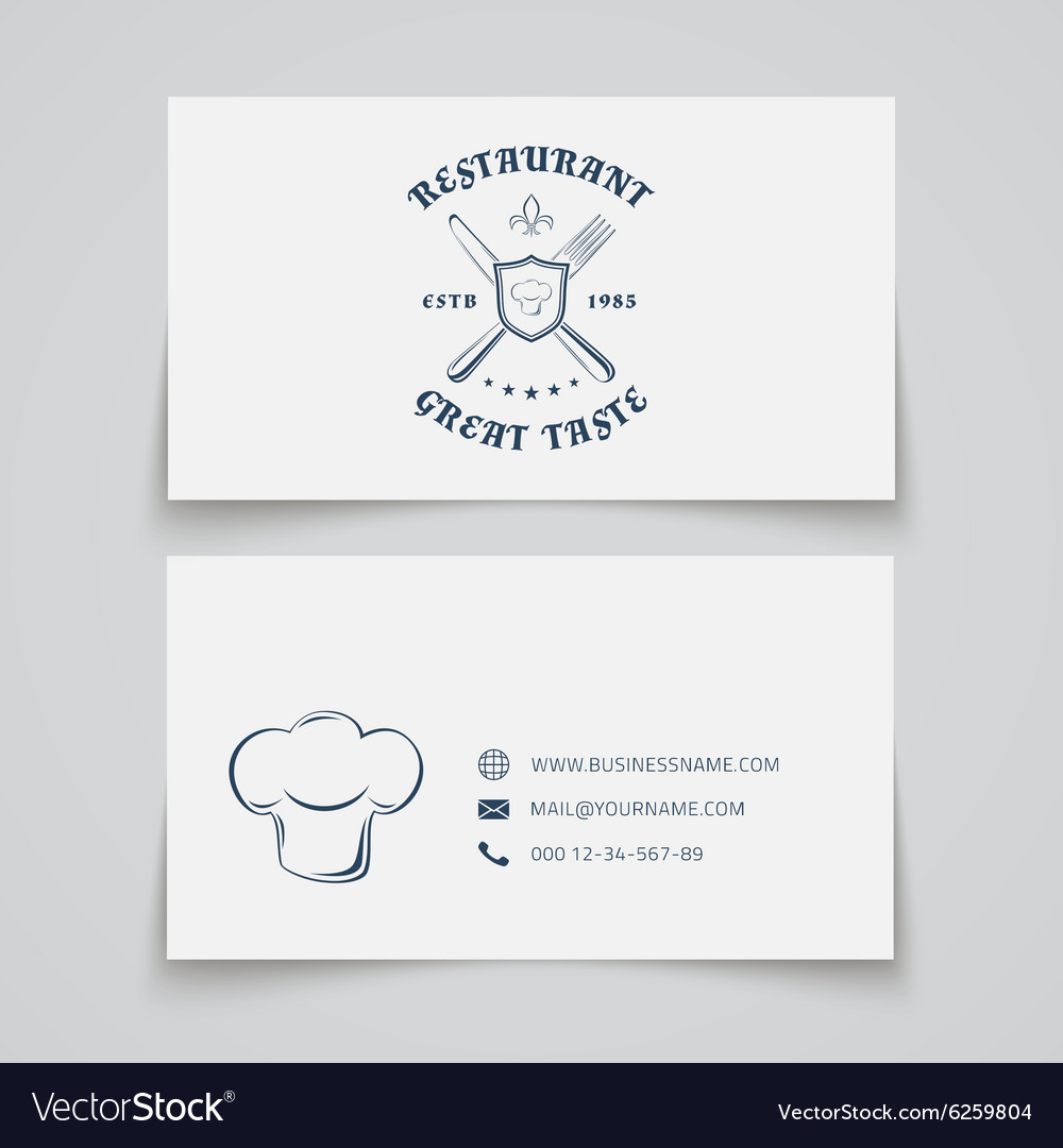 Restaurant business card template