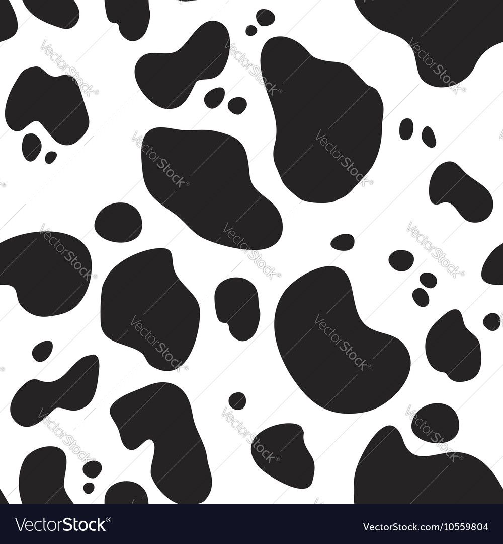 Seamless hand drawn pattern with cow fur repeating