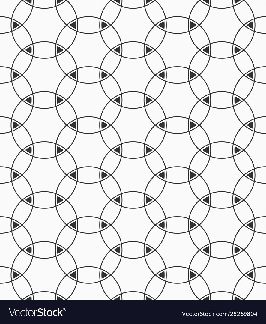 Seamless pattern overlapping circles vector image Seamless pattern overlapping circles