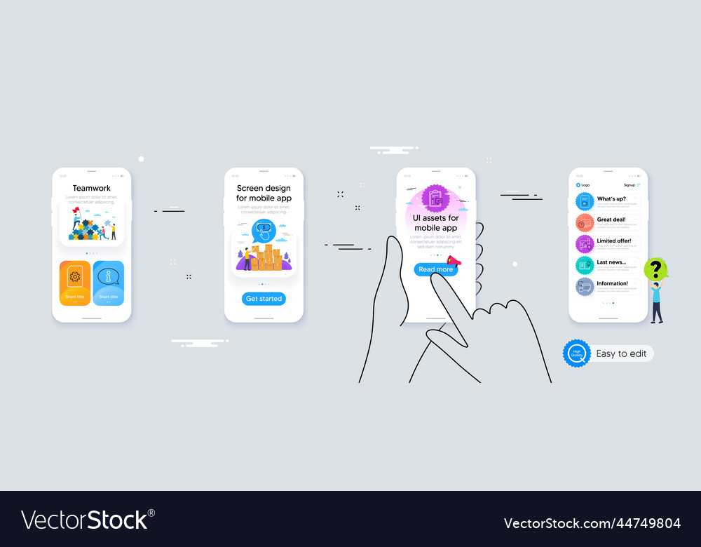 Set of file management map and online quiz line