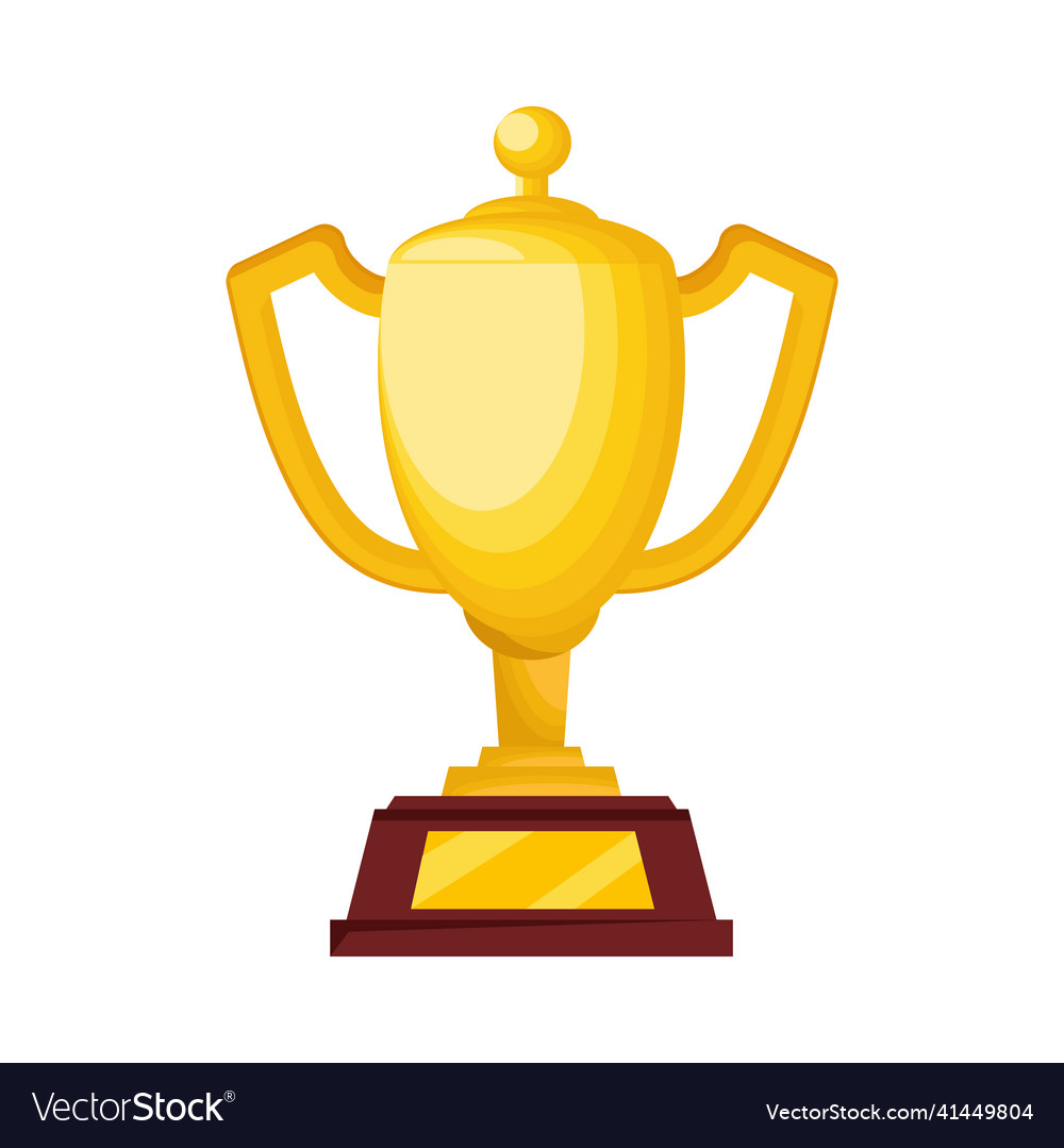 Trophy golden cup Royalty Free Vector Image - VectorStock