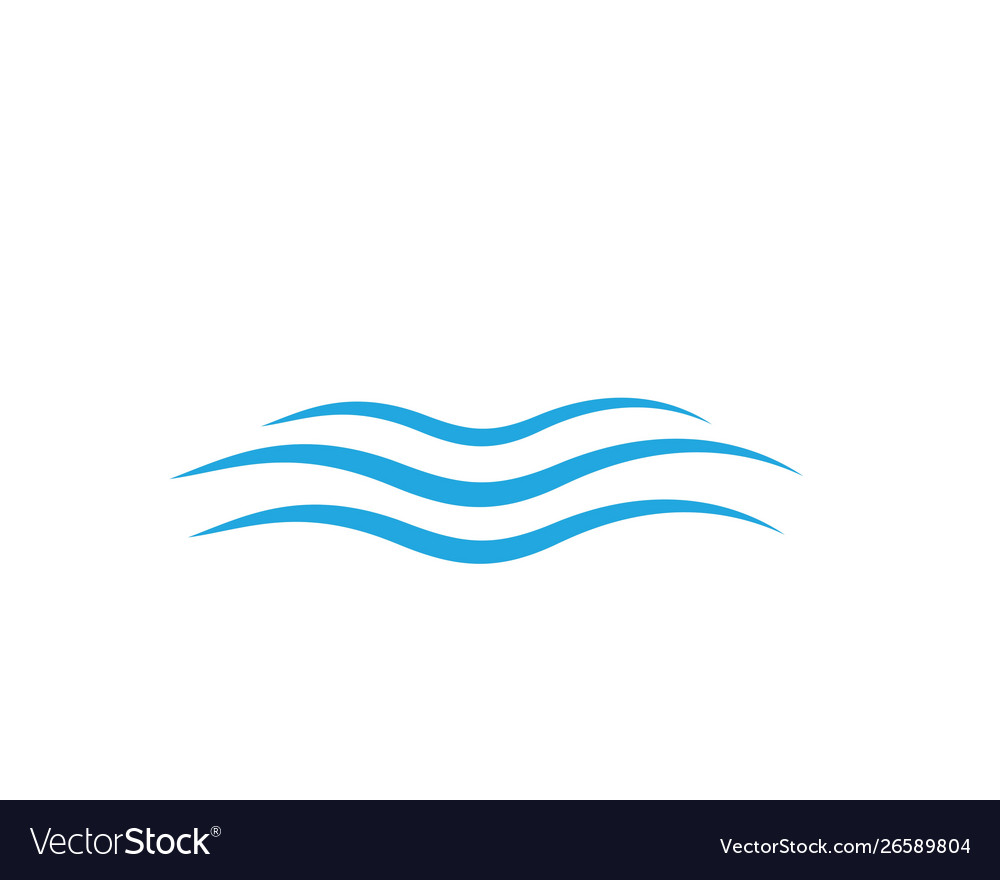 Water wave symbol and icon logo template