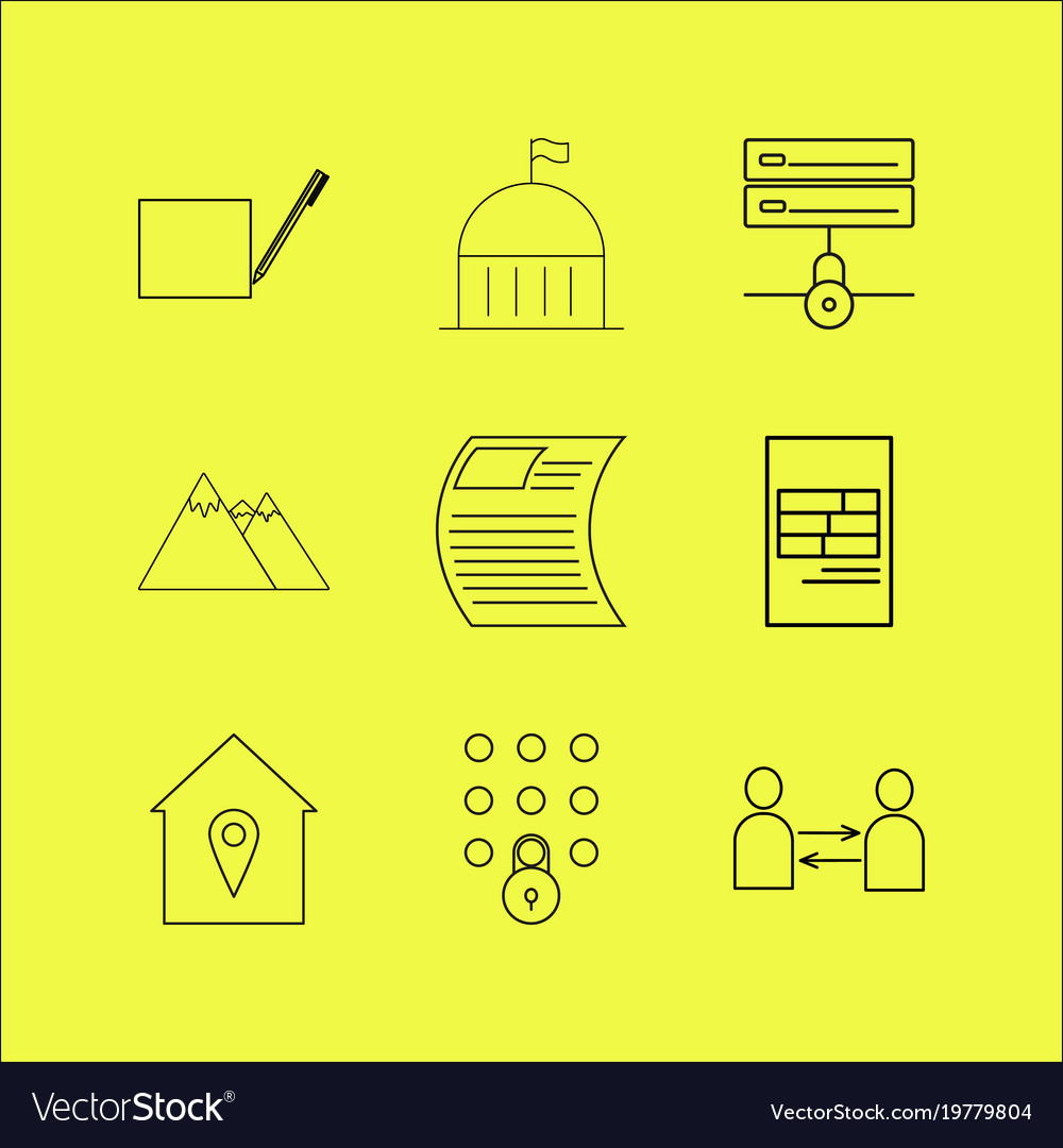 Web lineare Icon setzen einfache Umriss-Icons