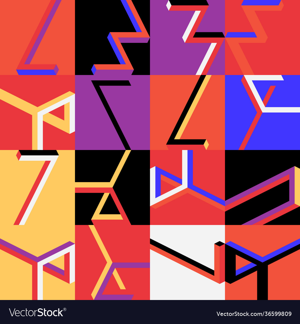 Abstract geometric pattern with op art effect Vector Image Abstract geometric pattern with op art effect