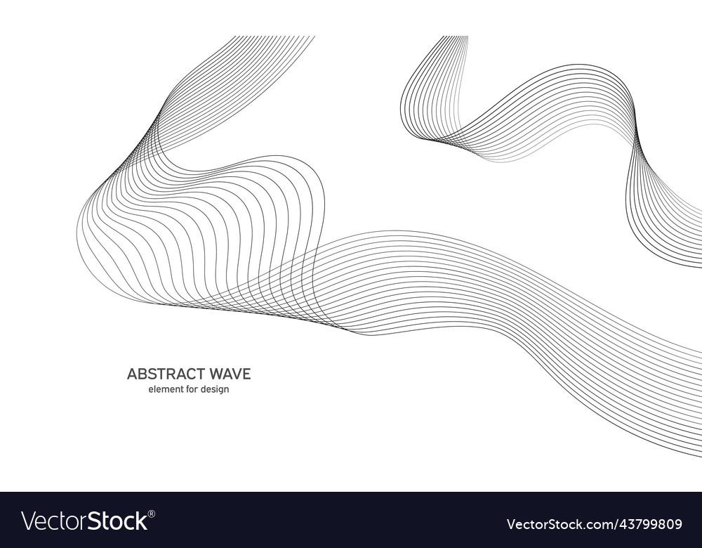 Abstract wave element for design digital