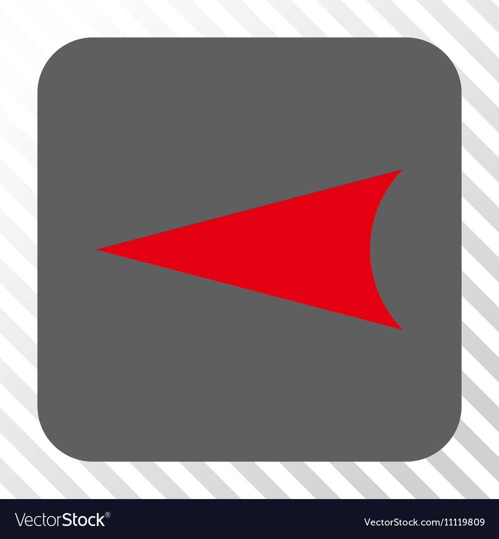 Arrowhead left rounded square button