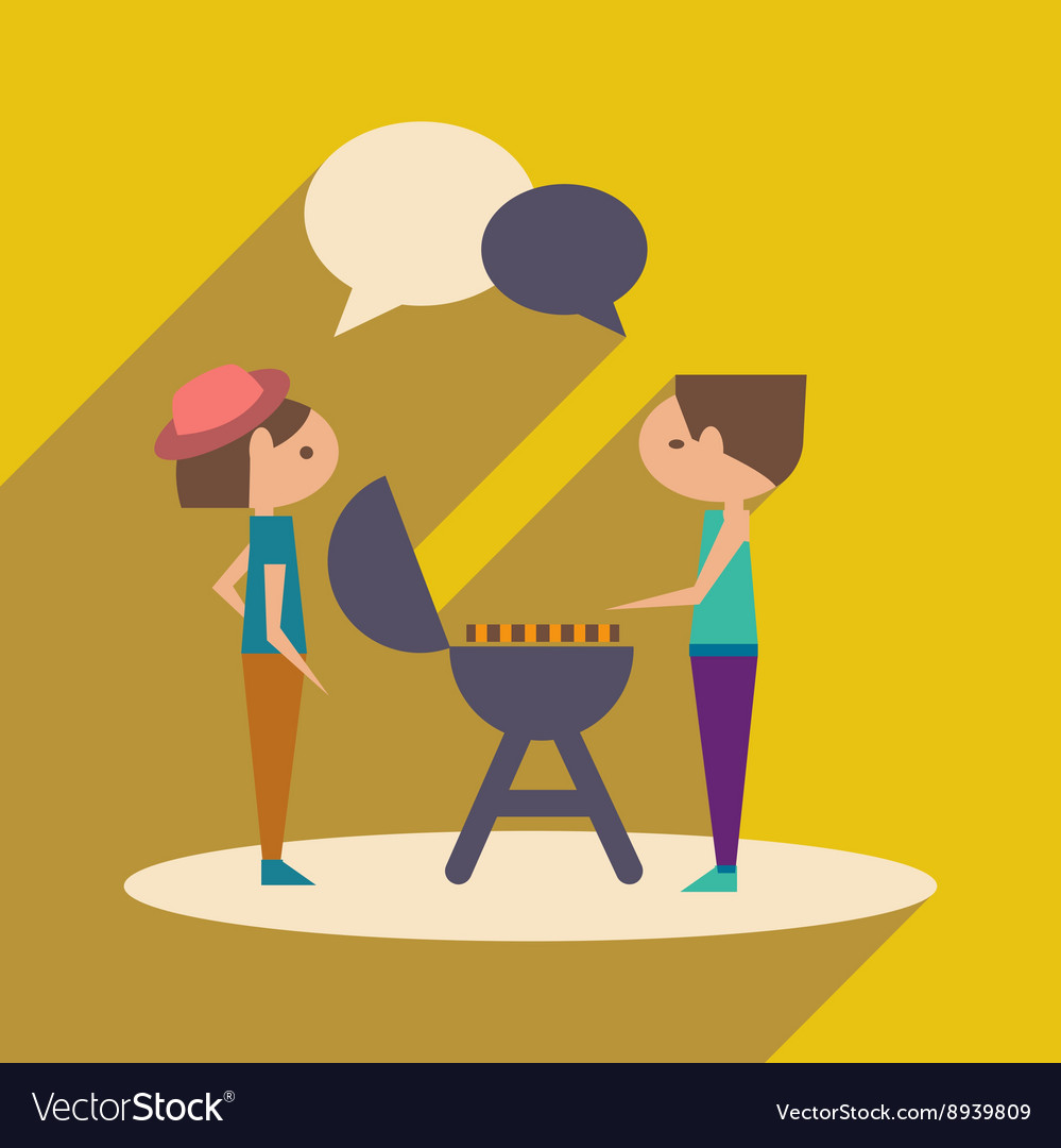 Flat with shadow icon and mobile application