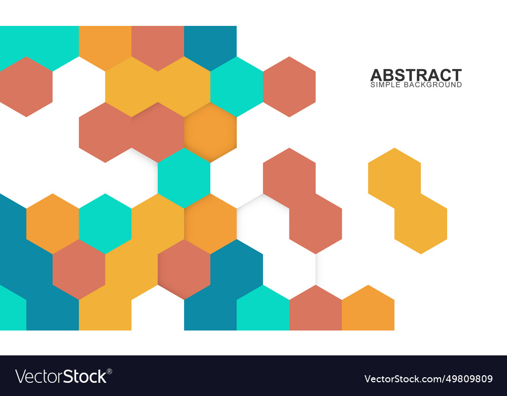 Hexagonal tiles background abstract pattern vector image Hexagonal tiles background abstract pattern