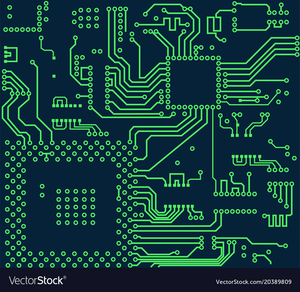 High tech electronic circuit board Royalty Free Vector Image