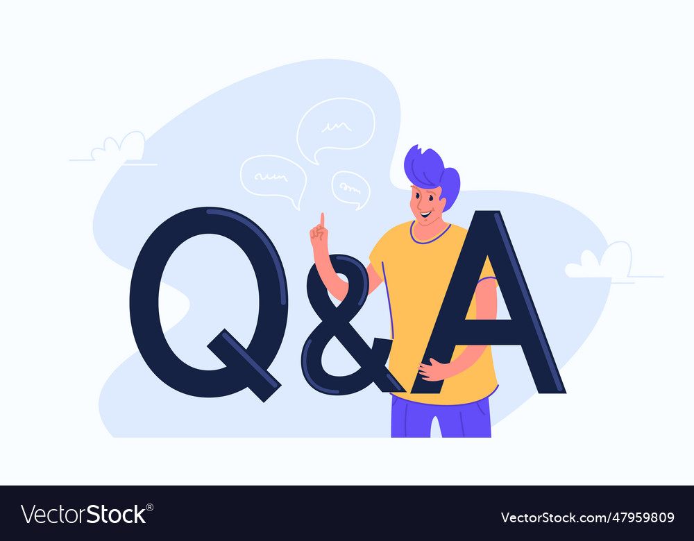 Question and answer concept Royalty Free Vector Image