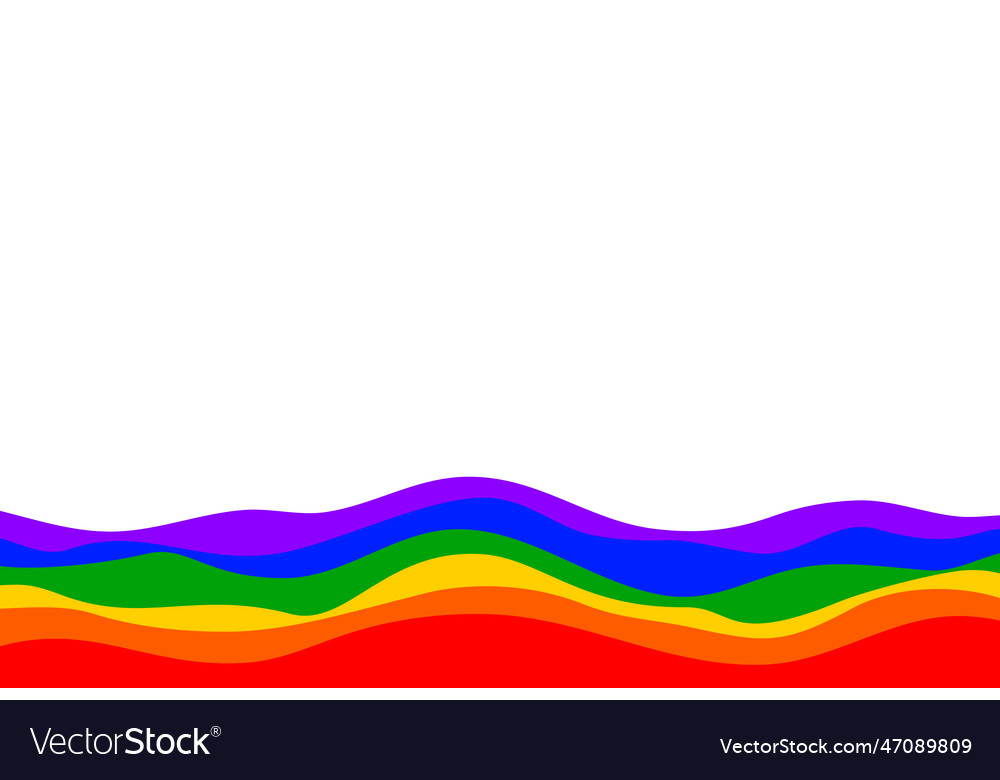 Rainbow colorful curve white background