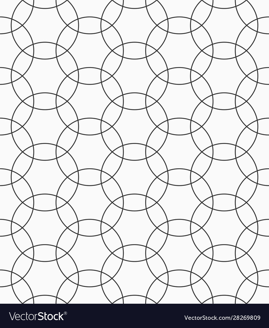 Seamless pattern overlapping circles Royalty Free Vector