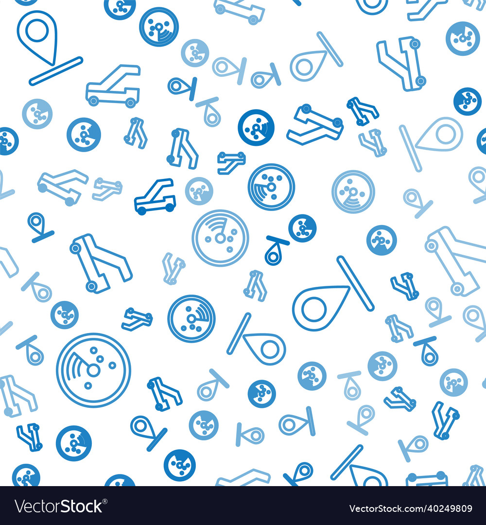 Set line radar with targets on monitor location vector image Set line radar with targets on monitor location