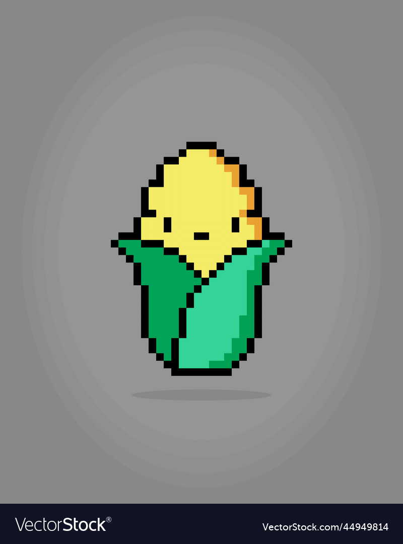 8 bit pixels corn vegetables for game assets