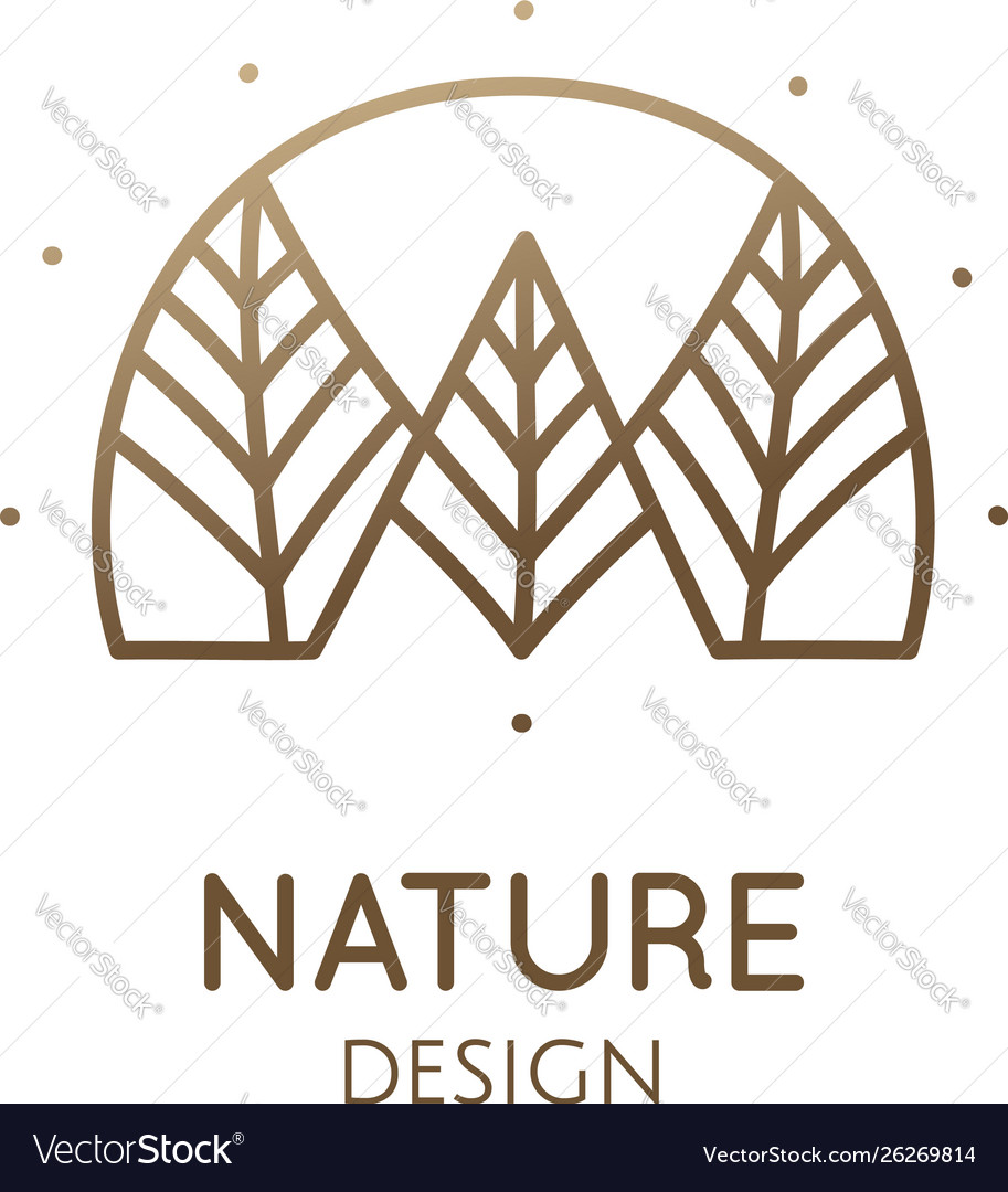 Abstract minimal logo landscape