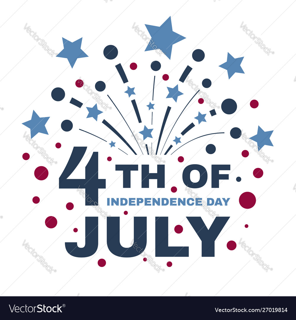 Happy fourth july greeting card