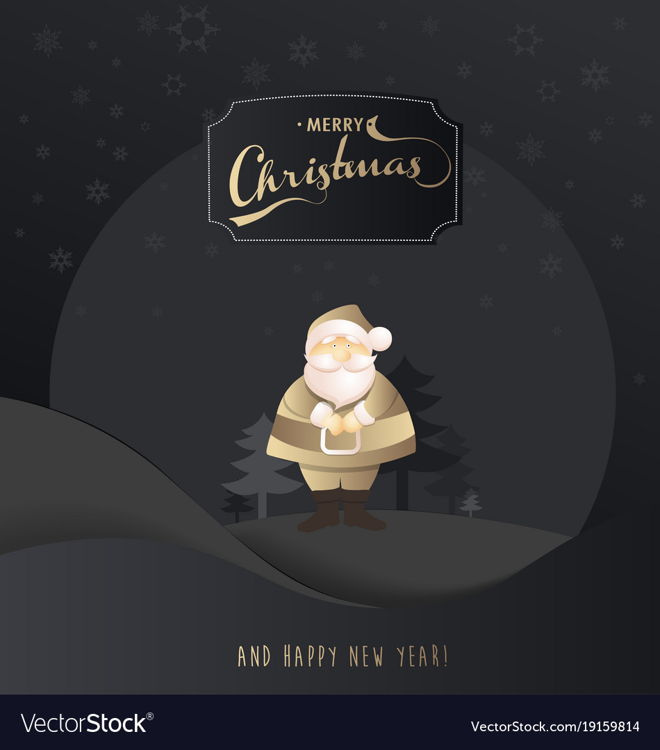 Merry christmas and happy new year greeting card