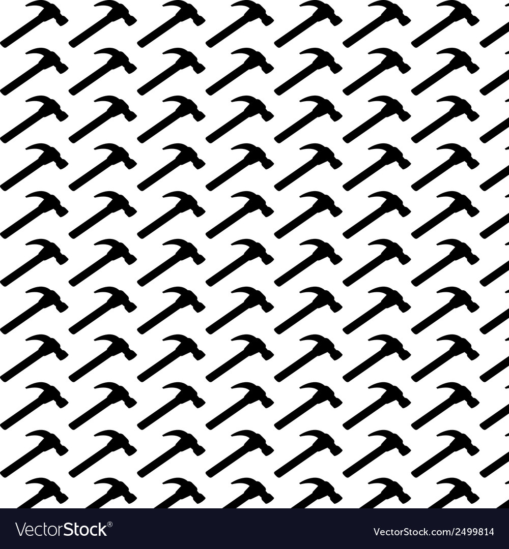 Seamless pattern background of hammer