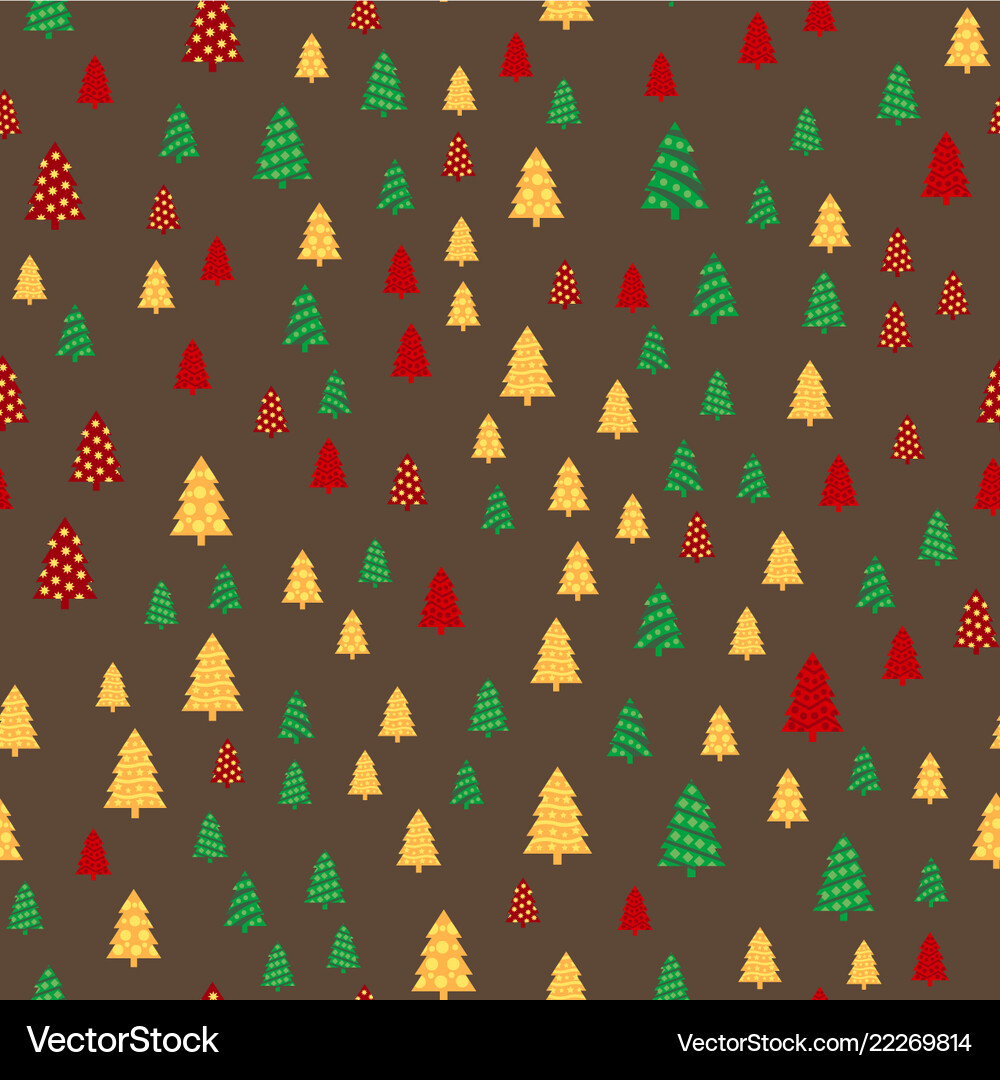 Seamless pattern with christmas trees Royalty Free Vector
