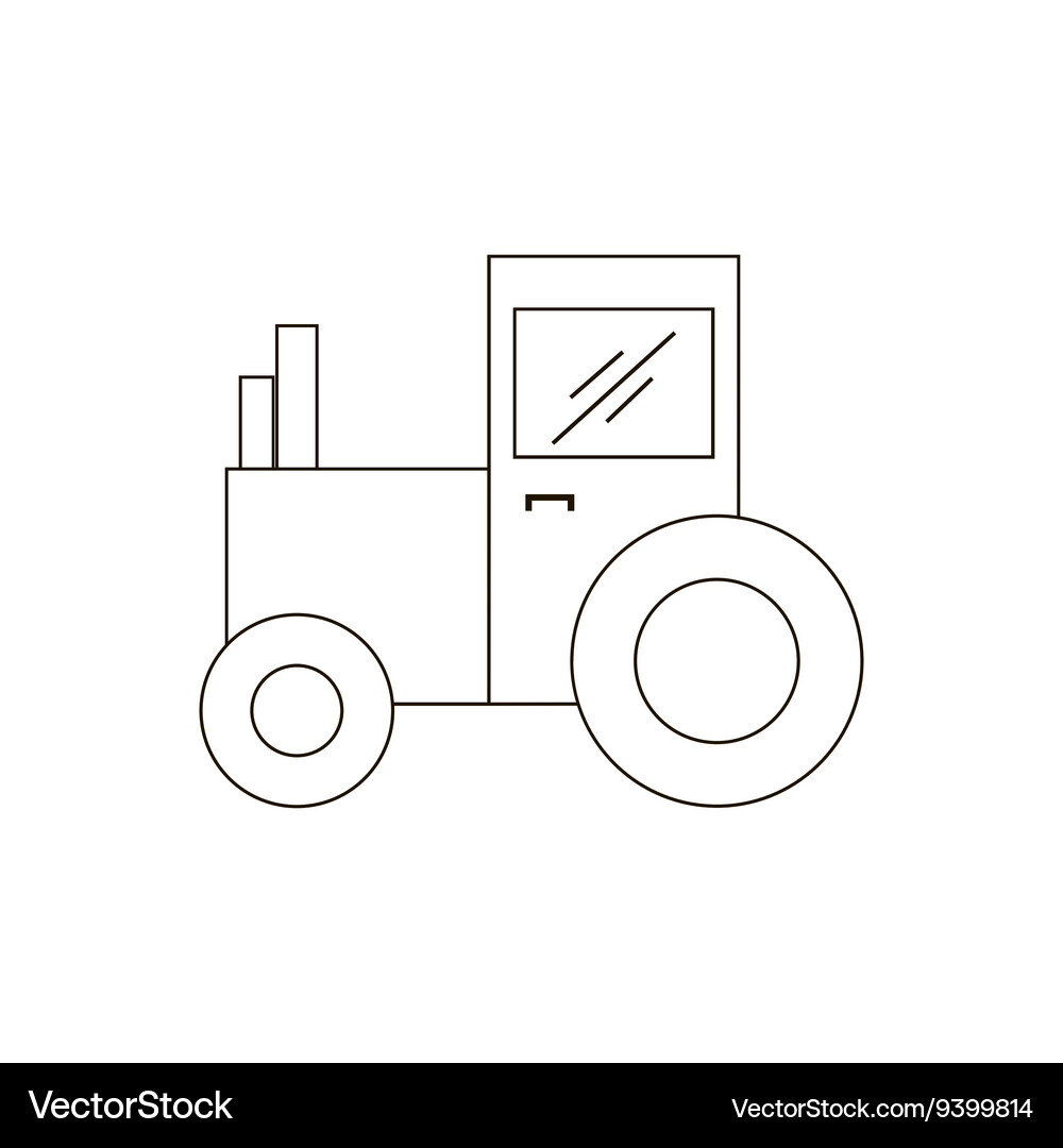 Tractor Path Royalty Free Vector Image Vectorstock