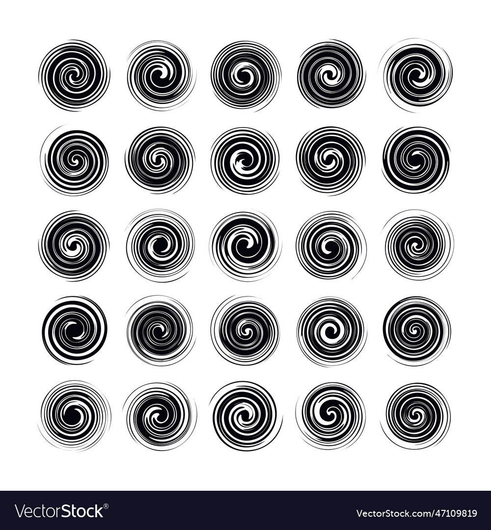 Abstract twister design element collection Vector Image