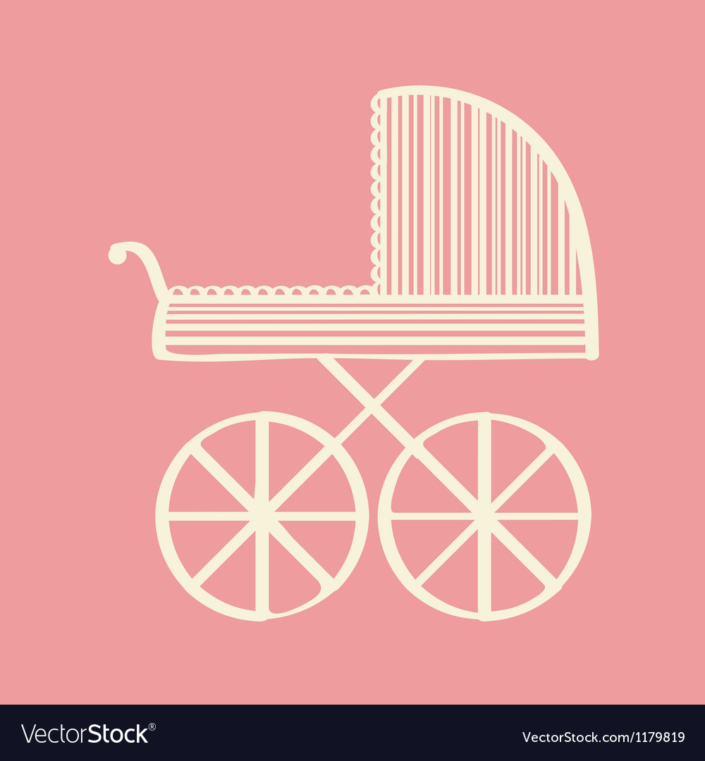 Baby carriage Royalty Free Vector Image - VectorStock