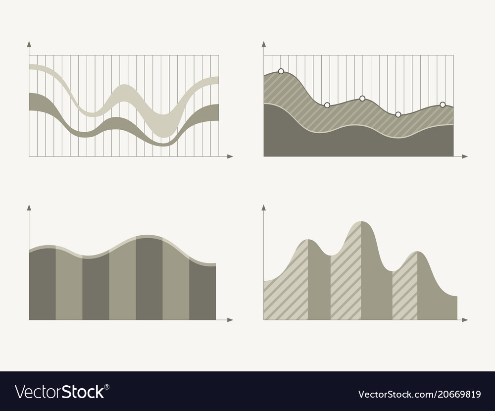 Business charts and graphs infographic elements