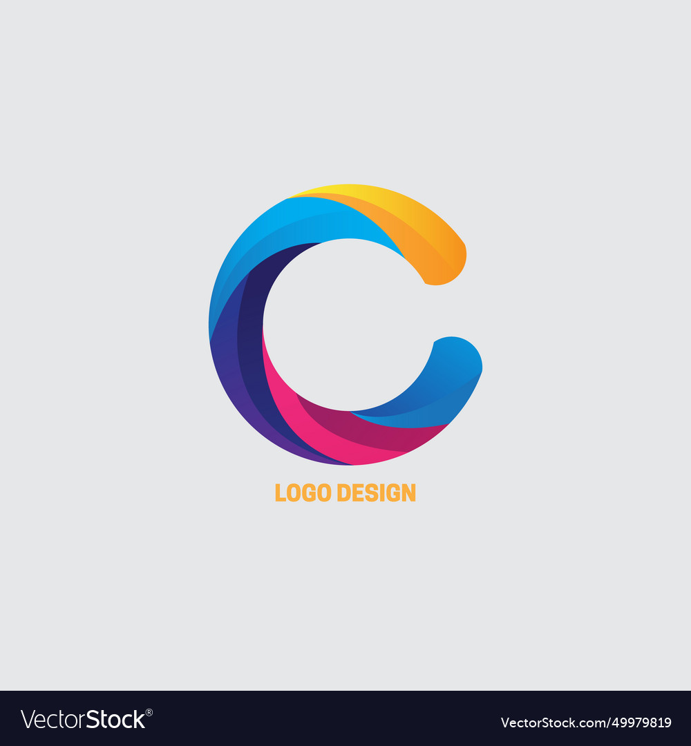 C eps logo design Royalty Free Vector Image - VectorStock