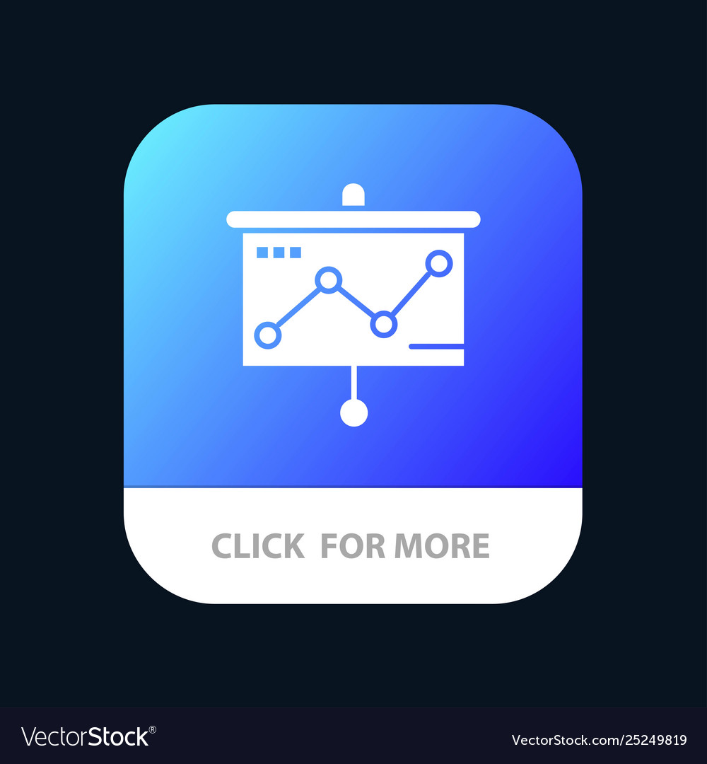 Chart presentation graph projector mobile app vector image Chart presentation graph projector mobile app