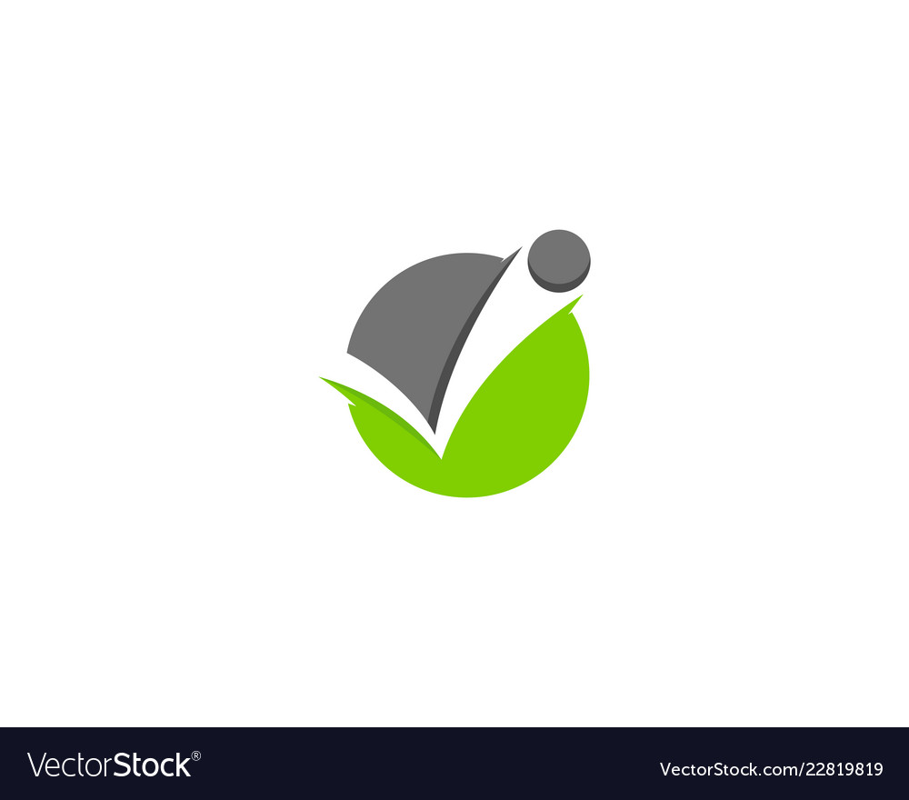 Check letter v logo icon design