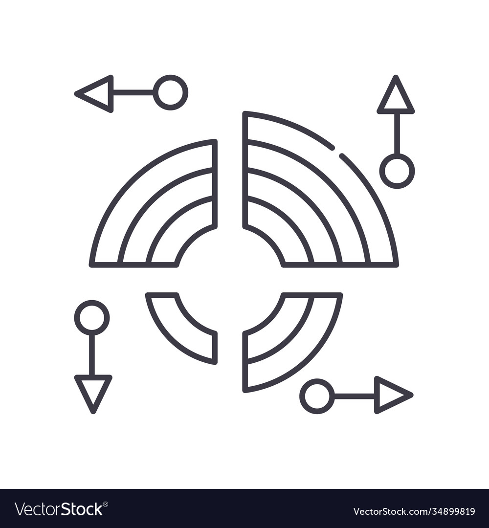 Cloud analytics icon linear isolated