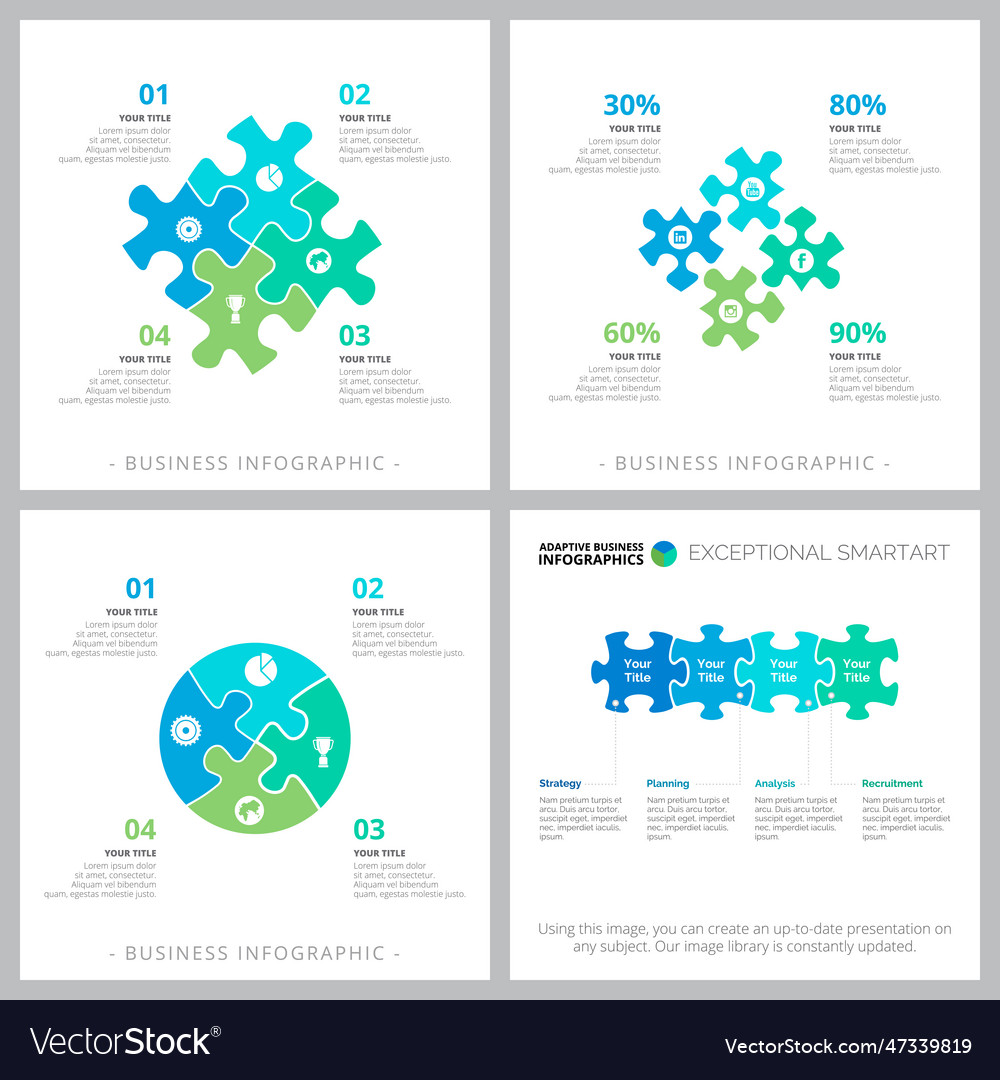 Creative diagram layout set Royalty Free Vector Image