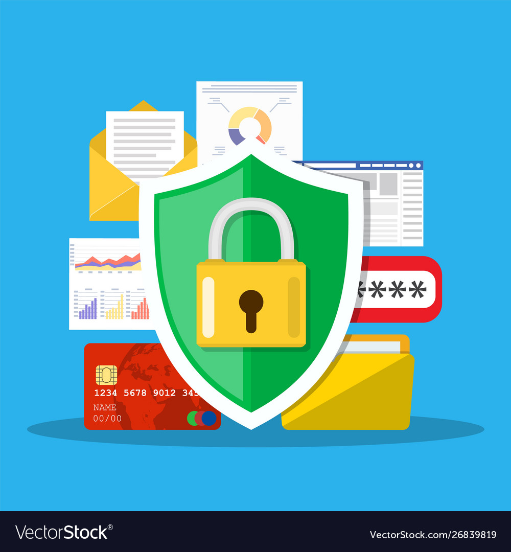 Data protection concept Royalty Free Vector Image