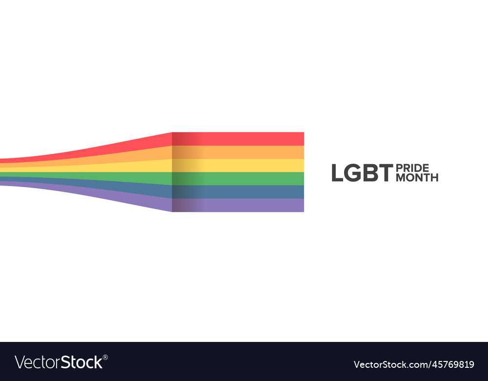 Happy pride month horizontal banner