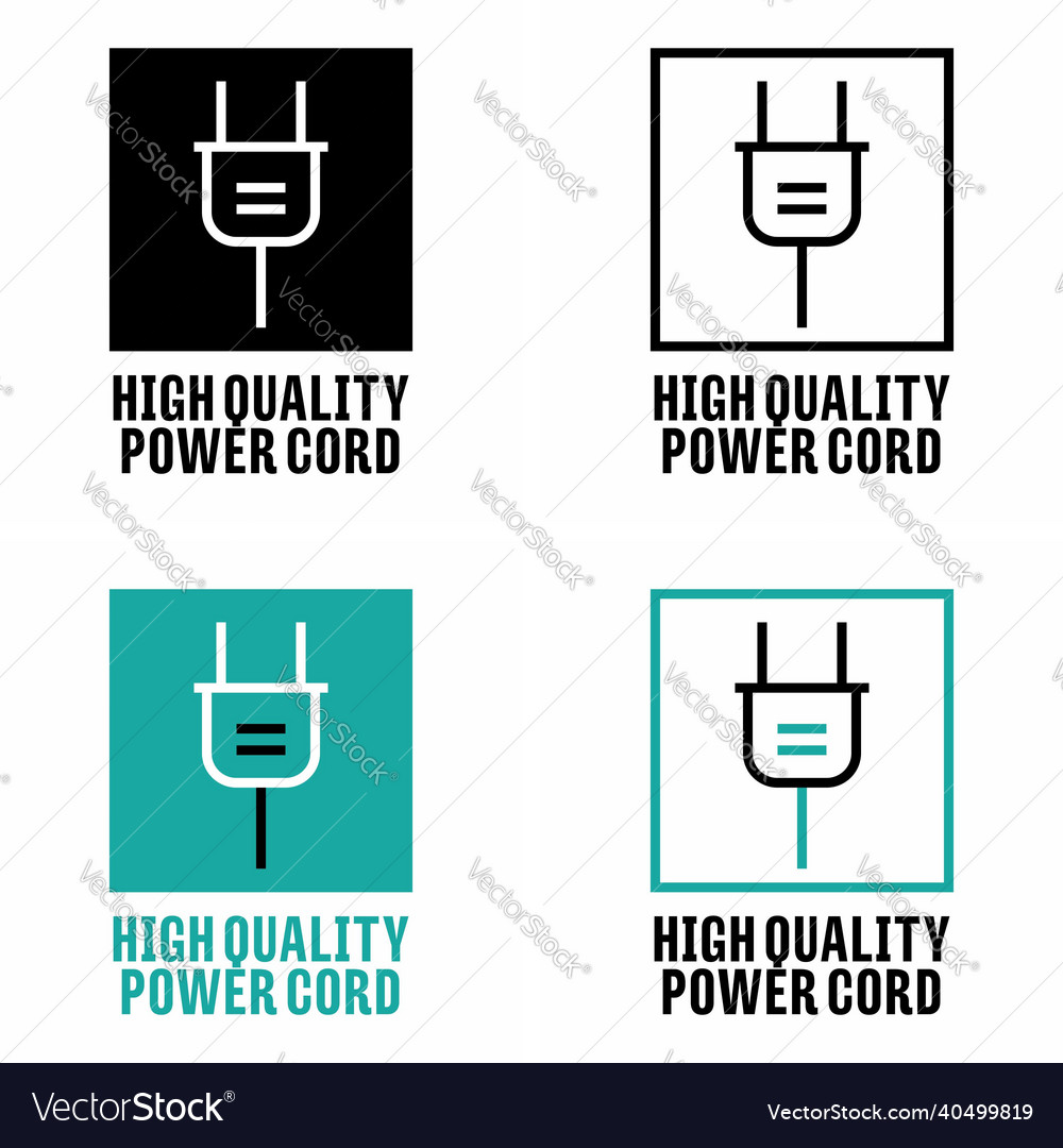 High quality power cord information sign