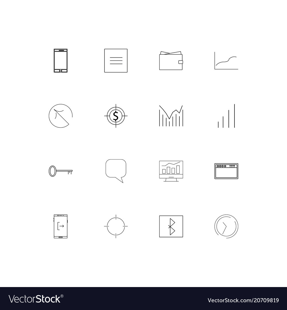Internet of things simple linear icons set