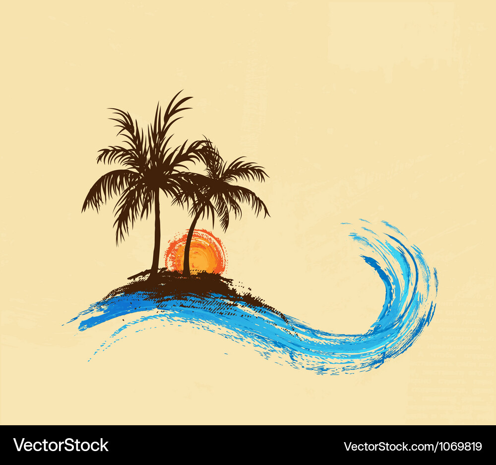 Palm trees Royalty Free Vector Image - VectorStock